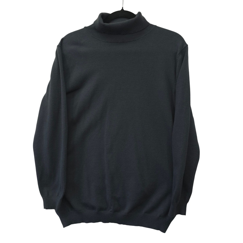 Tom Baine Performance Collection Charcoal Gray Turtleneck Sweater Mens XL Preppy